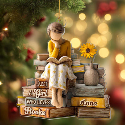 Just A Girl Who Loves Books - Personalized 1-Layer Acrylic Ornament