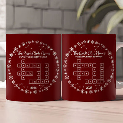 Custom Crossword Scrambles Gifts For Book Club Members - Personalized Mug - Personalized Ceramic Coffee Mug