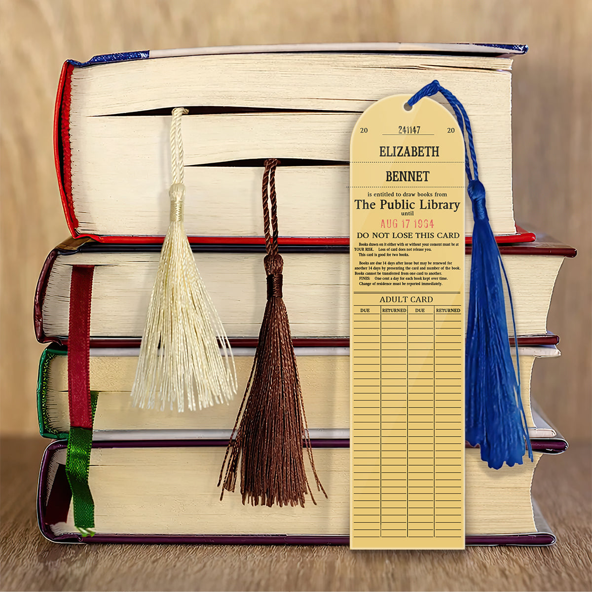 Retro Library Card - Personalized Acrylic Bookmark
