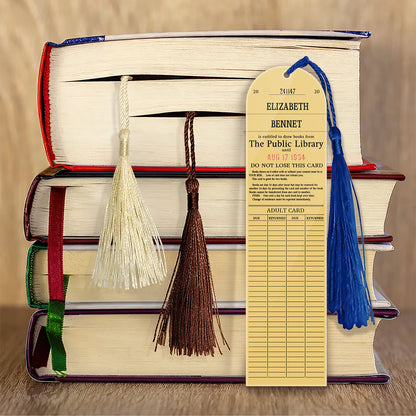 Retro Library Card - Personalized Acrylic Bookmark