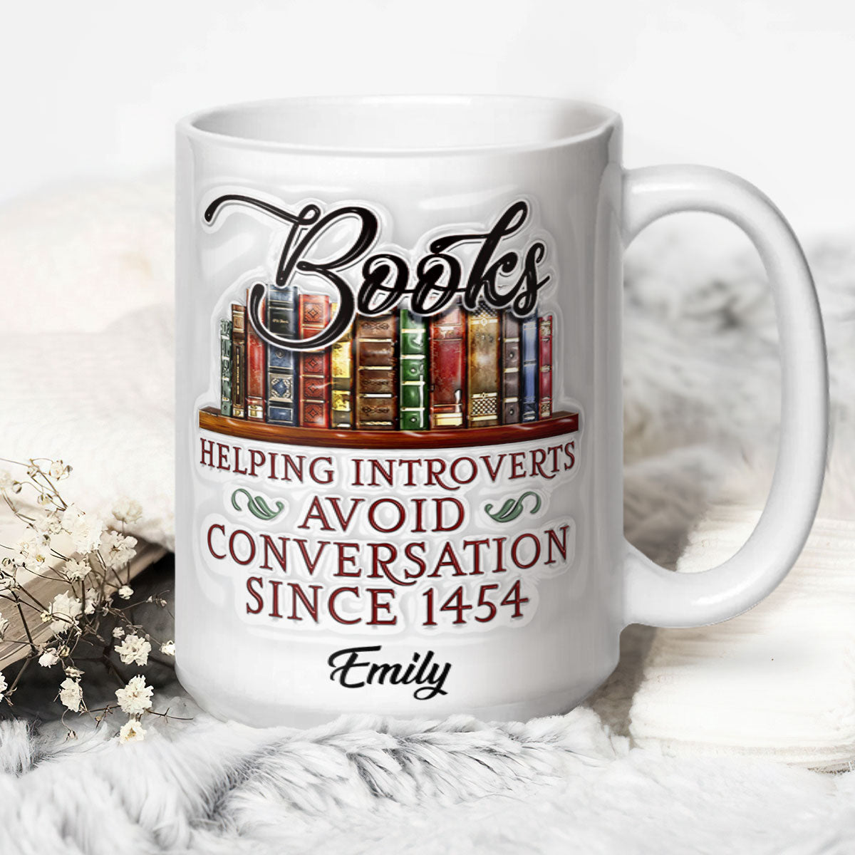 Helping Introverts Avoid Conversation - Personalized Ceramic Coffee Mug