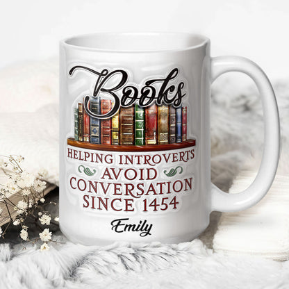 Helping Introverts Avoid Conversation - Personalized Ceramic Coffee Mug