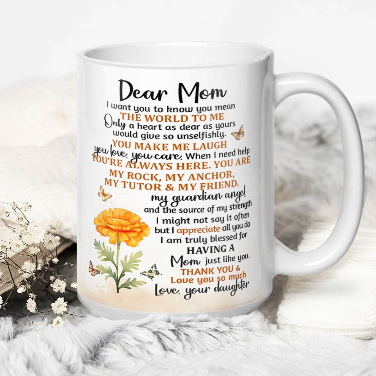 Dear Mom - Personalized Ceramic Coffee Mug