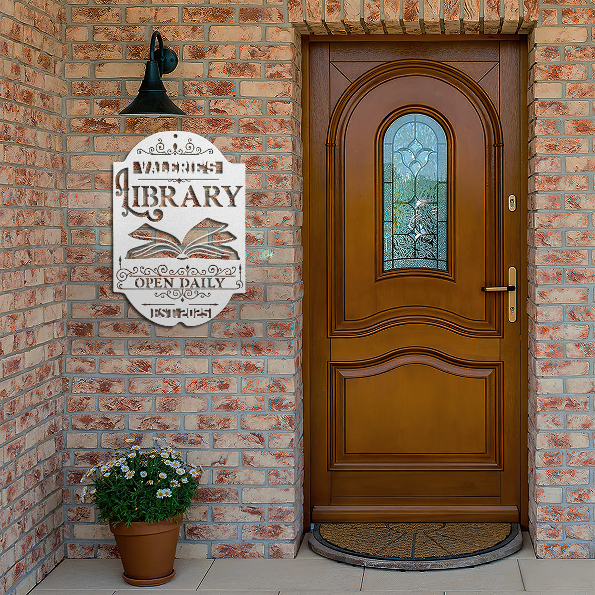Your Library - Personalized Metal Wall Art Sign