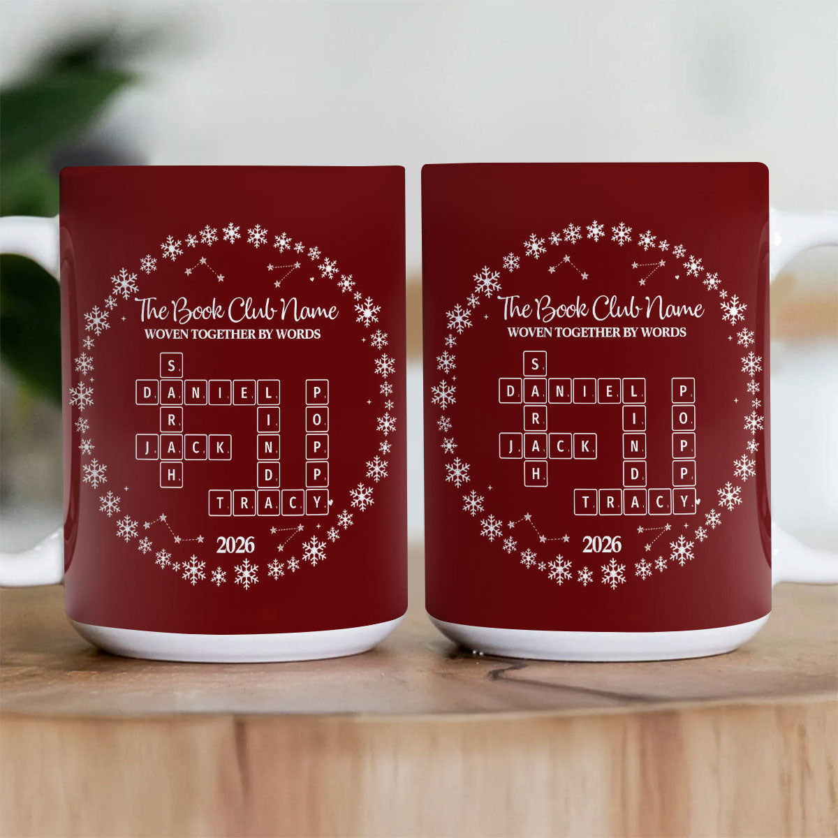 Custom Crossword Scrambles Gifts For Book Club Members - Personalized Mug - Personalized Ceramic Coffee Mug