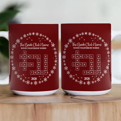 Custom Crossword Scrambles Gifts For Book Club Members - Personalized Mug - Personalized Ceramic Coffee Mug
