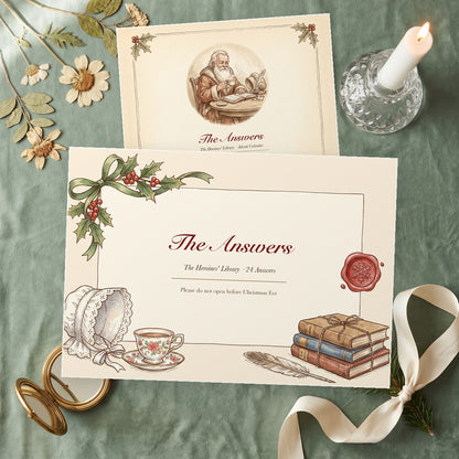 The Heroines' Library – Classic Literature Advent Calendar - Personalized Advent Calendar Card