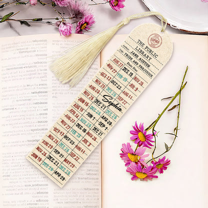 Retro Library Card - Personalized Acrylic Bookmark