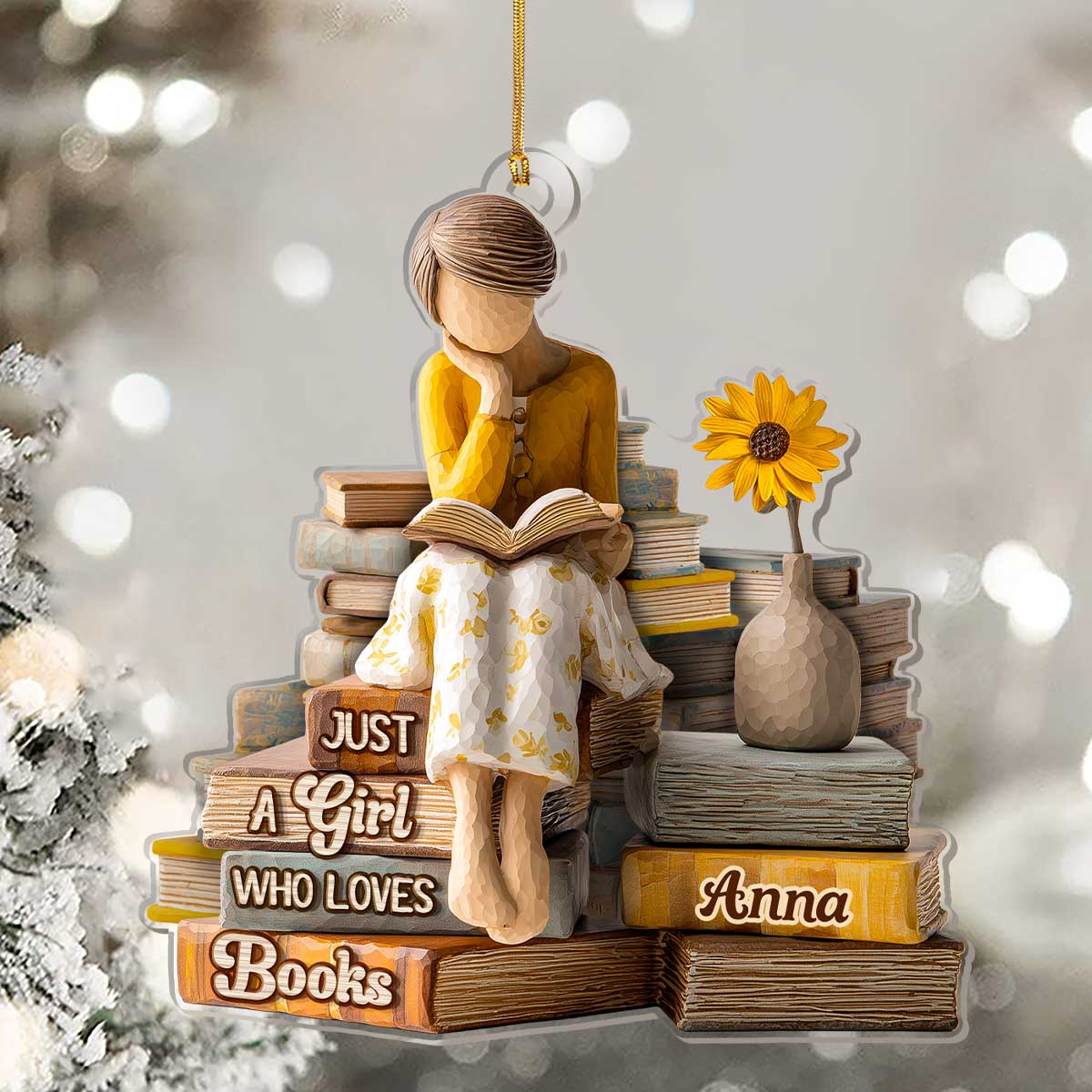 Just A Girl Who Loves Books - Personalized 1-Layer Acrylic Ornament