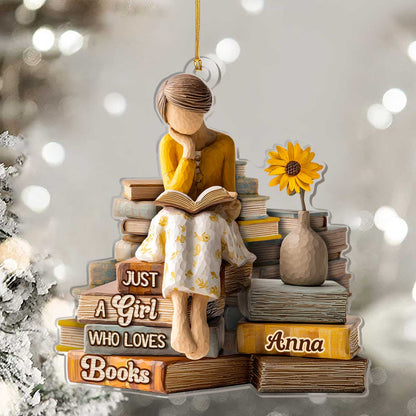 Just A Girl Who Loves Books - Personalized 1-Layer Acrylic Ornament
