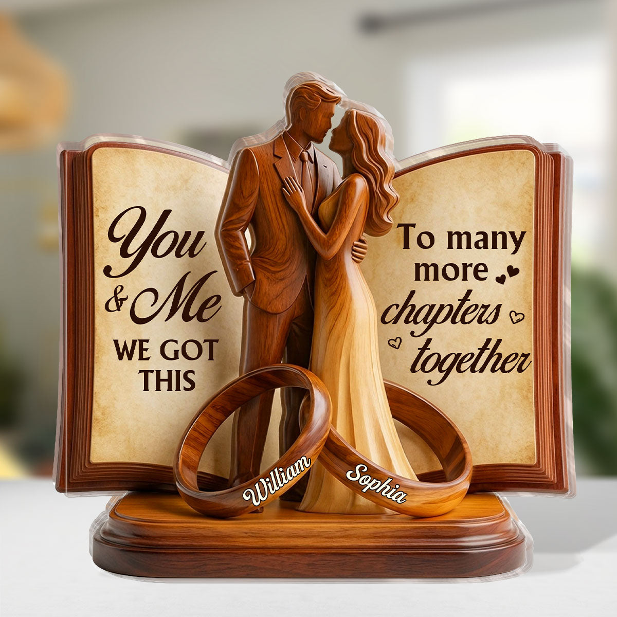 To Many More Chapters Together - Personalized Custom Shaped Acrylic Plaque