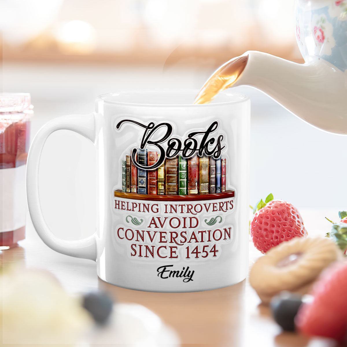 Helping Introverts Avoid Conversation - Personalized Ceramic Coffee Mug