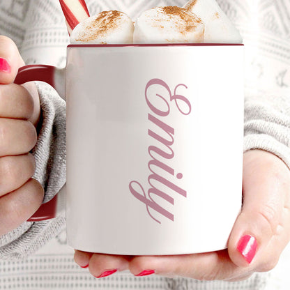 Custom Bookshelf Floral Mug - Personalized Accent Mug