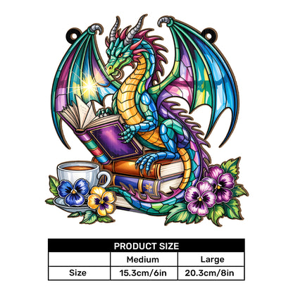 The Lorekeeper Dragon -  Window Hanging Suncatcher
