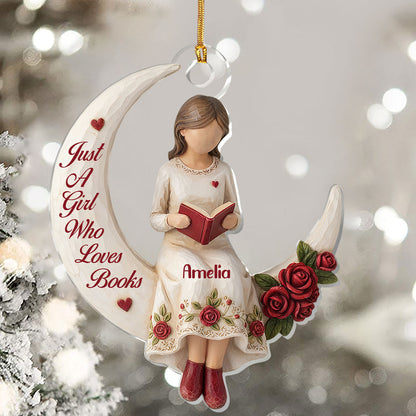 Just A Girl Who Loves Books - Personalized 1-Layer Acrylic Ornament