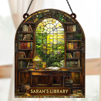 Your Library - Personalized Acrylic Suncatcher