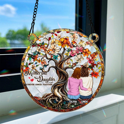 Forever Linked Together - Personalized Holographic Window Hanging Suncatcher