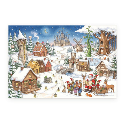 Santa's Fairy Tale Forest – Storybook Advent Calendar - Personalized Advent Calendar Card