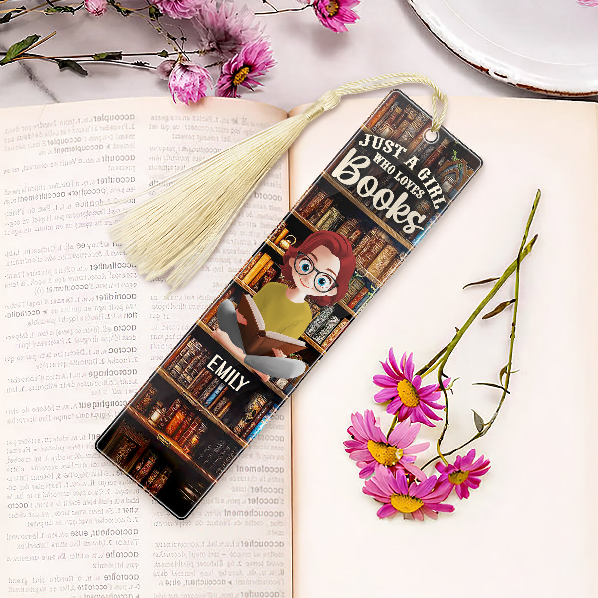 Just A Girl Who Loves Books - Personalized Acrylic Bookmark