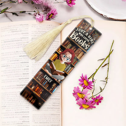 Just A Girl Who Loves Books - Personalized Acrylic Bookmark
