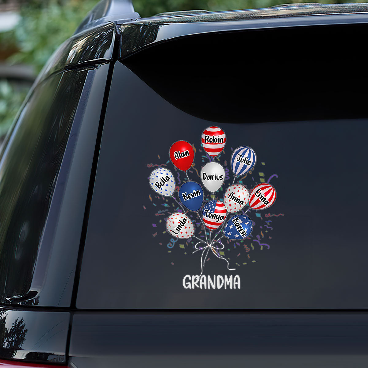 Grandma Mom Little Balloon - Personalized Sticker