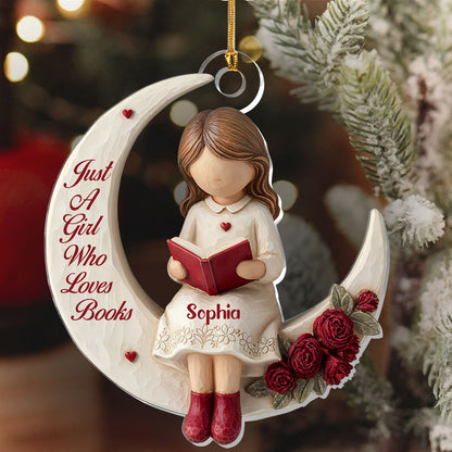 Just A Girl Who Loves Books - Personalized 1-Layer Acrylic Ornament