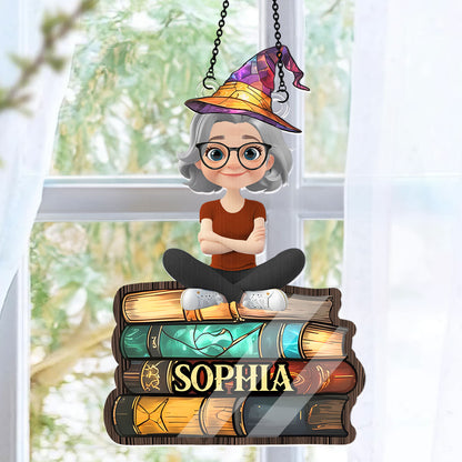 Book Lovers Turned Wizards - Personalized Window Hanging Suncatcher