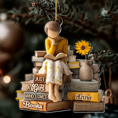 Just A Girl Who Loves Books - Personalized 1-Layer Acrylic Ornament