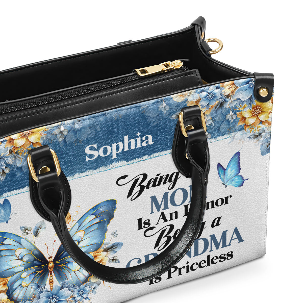 Being A Grandma Is An Honor - Personalized Leather Handbag