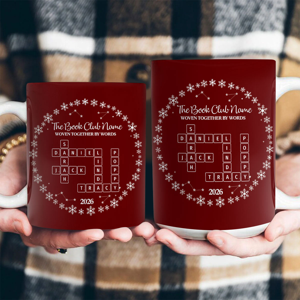 Custom Crossword Scrambles Gifts For Book Club Members - Personalized Mug - Personalized Ceramic Coffee Mug