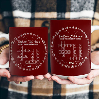 Custom Crossword Scrambles Gifts For Book Club Members - Personalized Mug - Personalized Ceramic Coffee Mug