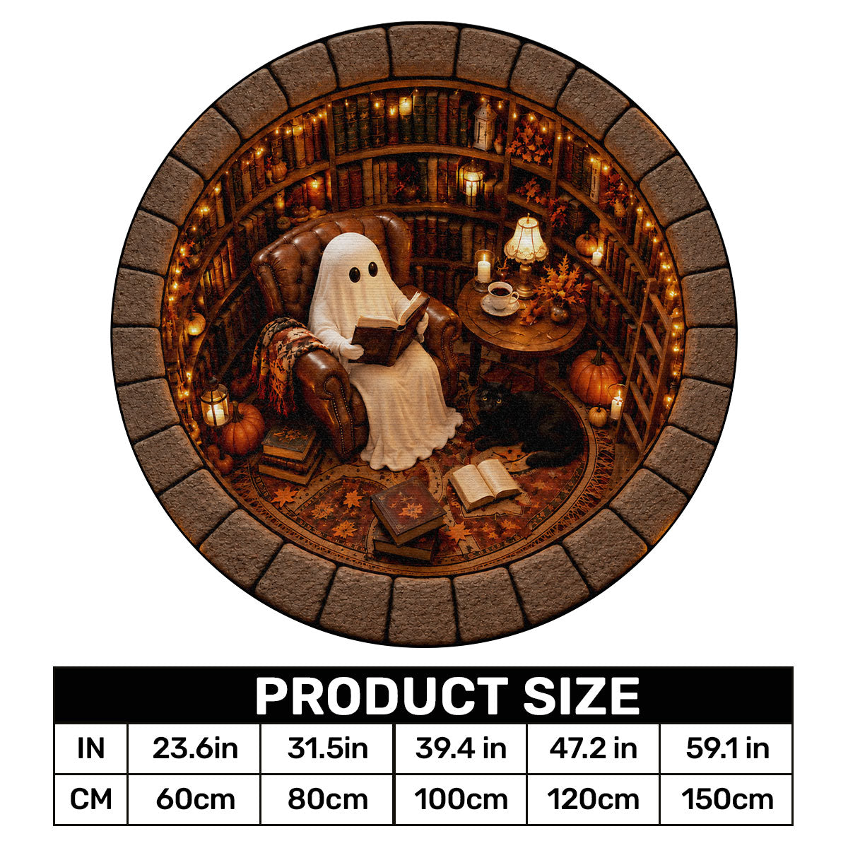 Spooky Reading Room -  Round Rug