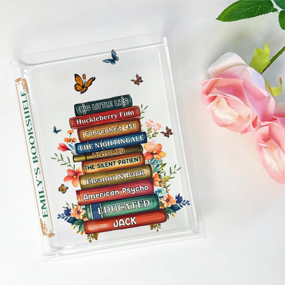My Flower Bookshelf - Personalized Acrylic Book Vase