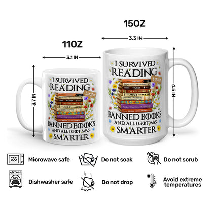 I Survived Reading Banned Books - Personalized Ceramic Coffee Mug