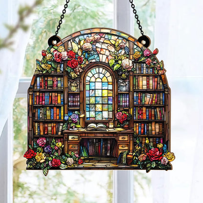Literary Garden Of Rose -  Acrylic Suncatcher