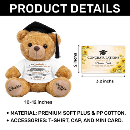 I'm Sending My Love As You Celebrate - Personalized Graduation Bear With Card