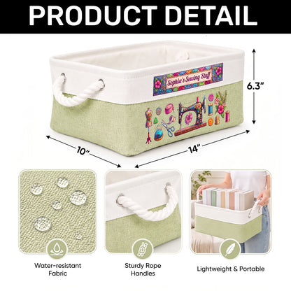 My Sewing Stuff - Personalized Storage Basket