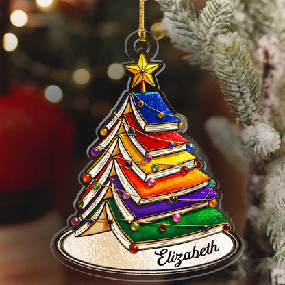 My Christmas Book Tree - Personalized 1-Layer Acrylic Ornament