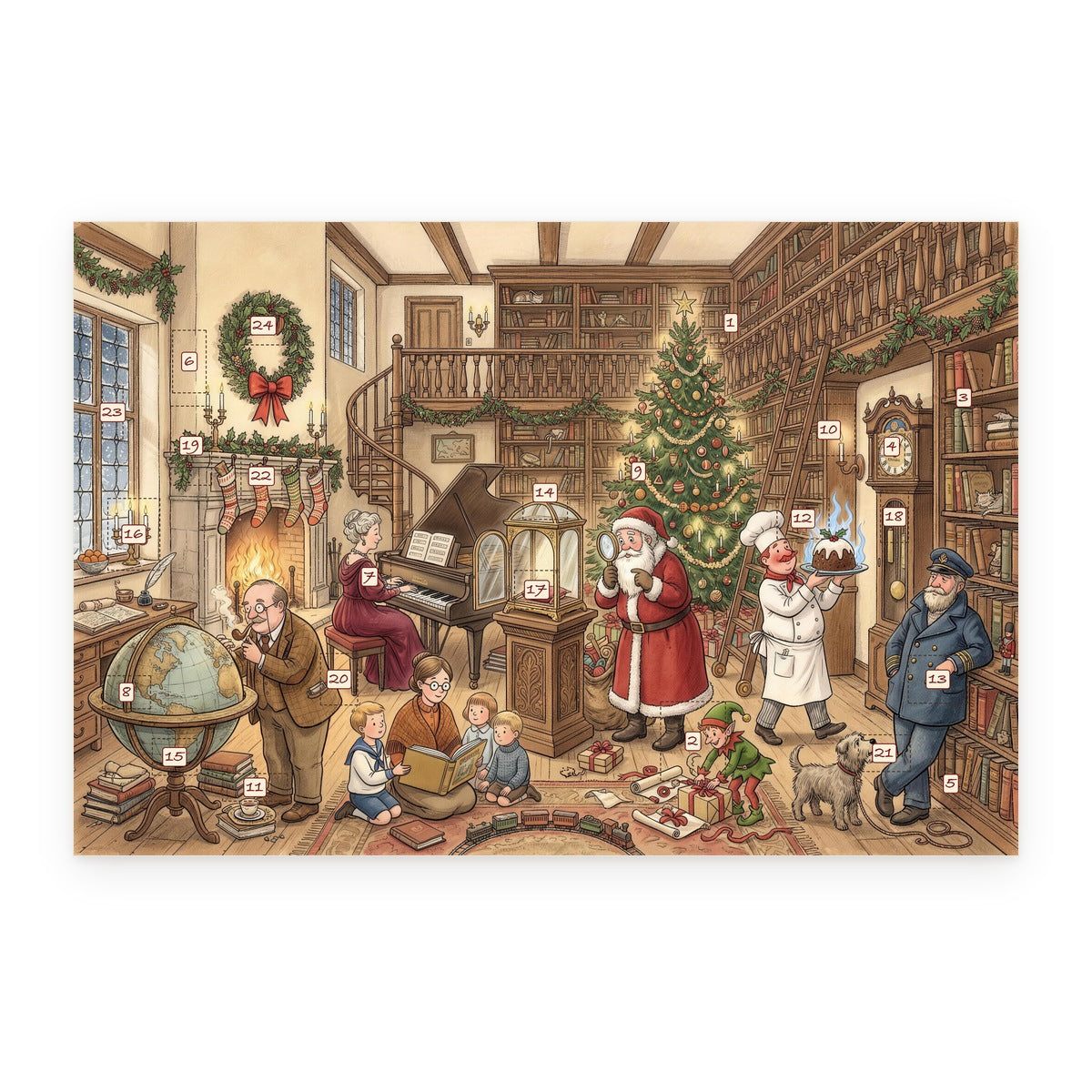 The Case of the Missing First Edition – Mystery Advent Calendar - Personalized Advent Calendar Card