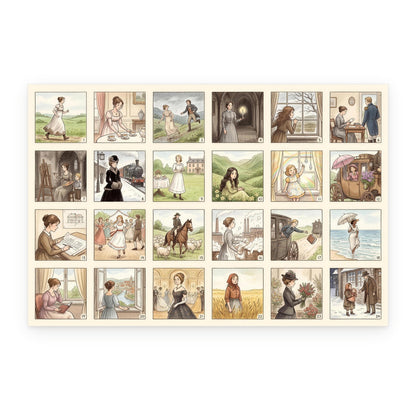 The Heroines' Library – Classic Literature Advent Calendar - Personalized Advent Calendar Card