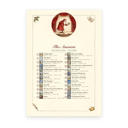 Santa's Christmas Theater – Theater Lover's Advent Calendar