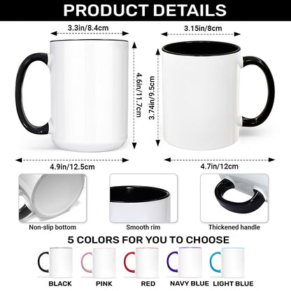 Custom Bookshelf Floral Mug - Personalized Accent Mug