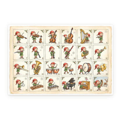 Santa's Christmas Symphony – Music Lover's Advent Calendar - Personalized Advent Calendar Card