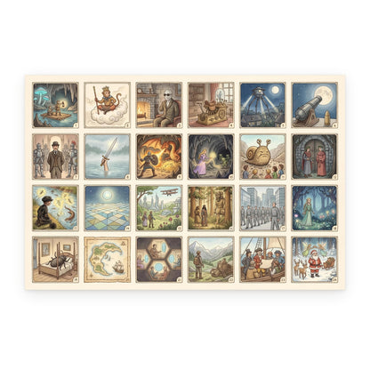 The Fantastic Library – Fantasy & Sci-Fi Classics Advent Calendar - Personalized Advent Calendar Card