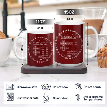 Custom Crossword Scrambles Gifts For Book Club Members - Personalized Mug - Personalized Ceramic Coffee Mug