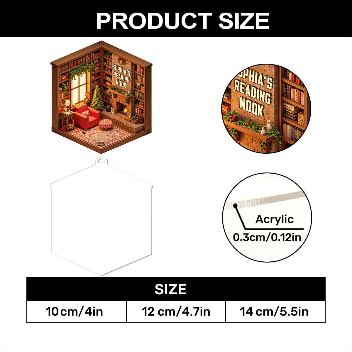 My Dream Reading Nook - Personalized 1-Layer Acrylic Ornament