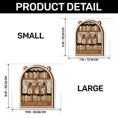 Vintage Book Read This Year Gift For Book Lover - Personalized Tracker Sign