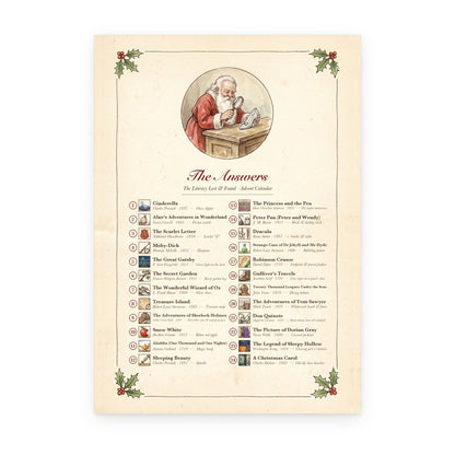 The Literary Lost & Found – Book Lover's Advent Calendar - Personalized Advent Calendar Card