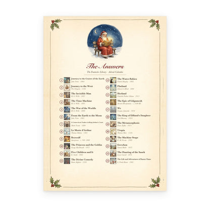 The Fantastic Library – Fantasy & Sci-Fi Classics Advent Calendar - Personalized Advent Calendar Card