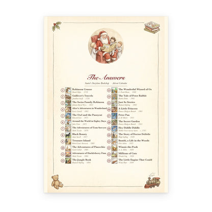 Santa's Storytime Bookshop – Children's Book Advent Calendar - Personalized Advent Calendar Card